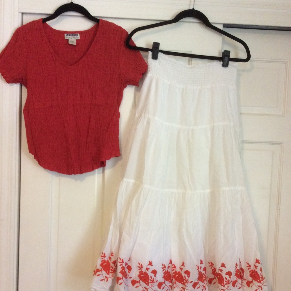 Red and White Summer Outfit